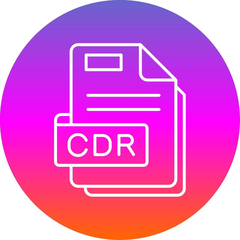 Cdr Line Gradient Circle Icon vector
