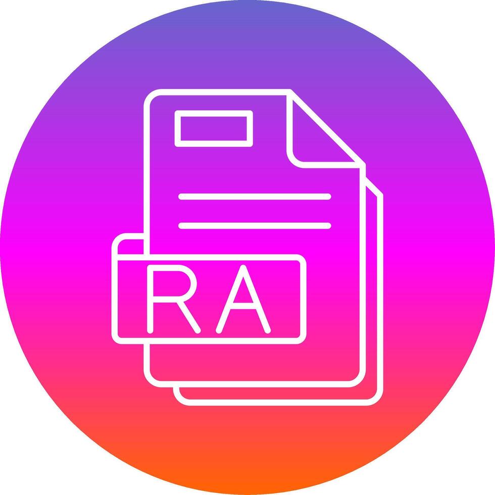 Ra Line Gradient Circle Icon vector