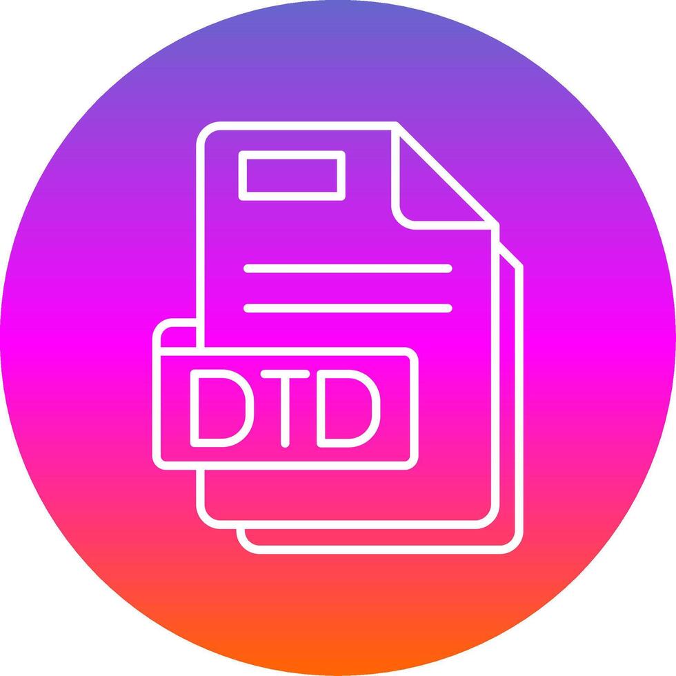 Dtd Line Gradient Circle Icon vector