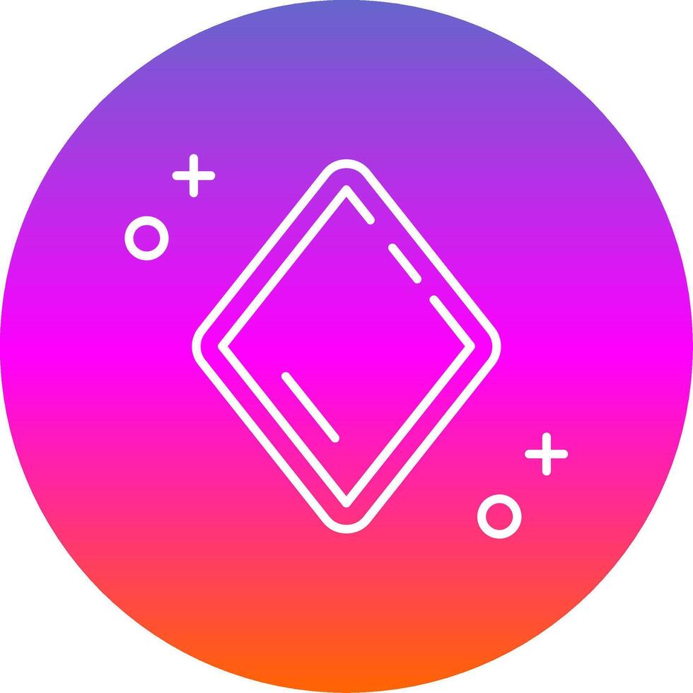Diamonds Line Gradient Circle Icon vector