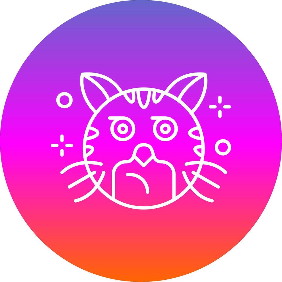 Suspicious Line Gradient Circle Icon vector