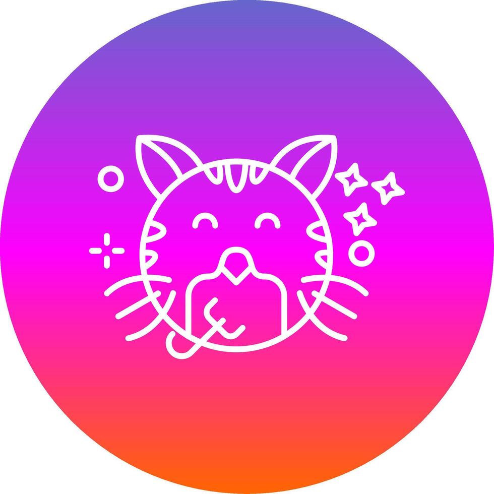 Congratulation Line Gradient Circle Icon vector