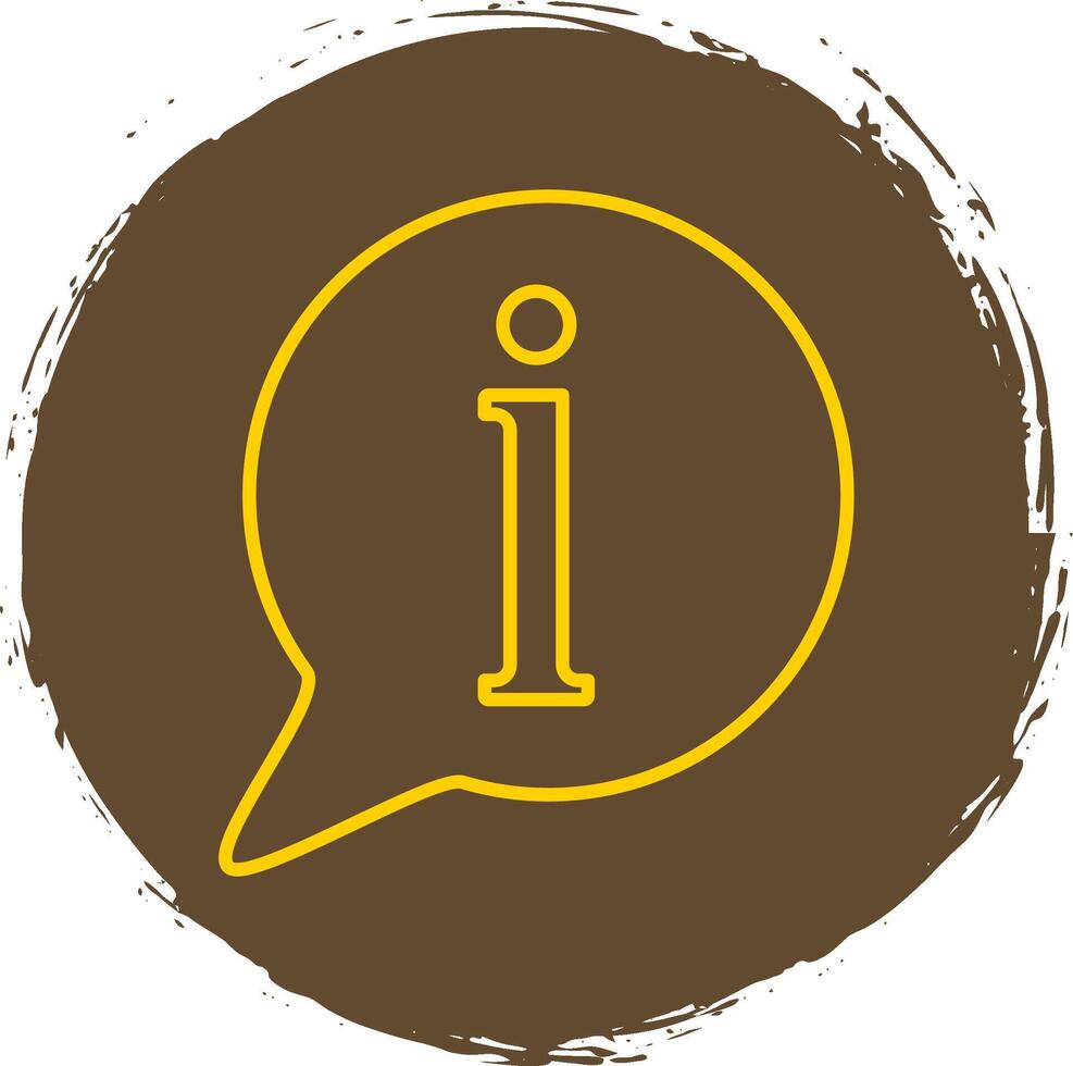 Information Line Circle Yellow Icon vector