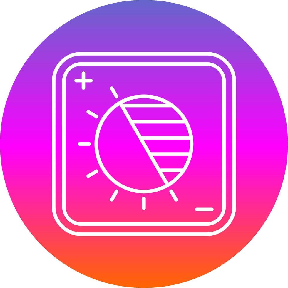 Exposure Line Gradient Circle Icon vector