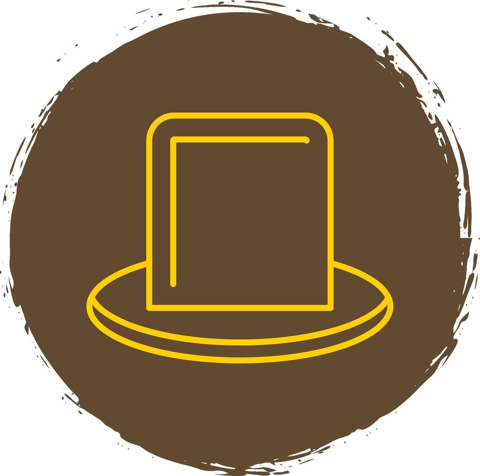 Hat Line Circle Yellow Icon vector