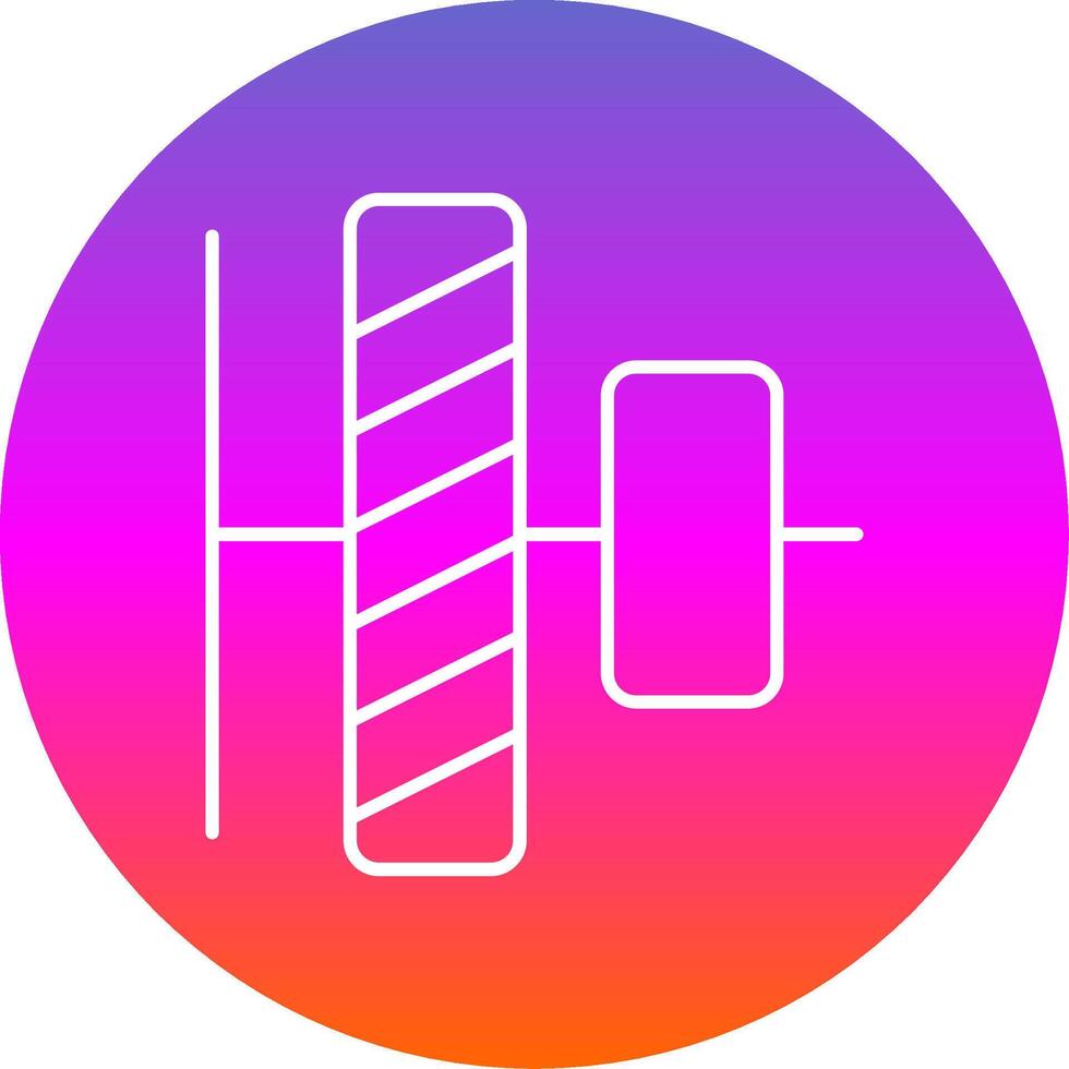 Vertical alignment Line Gradient Circle Icon vector