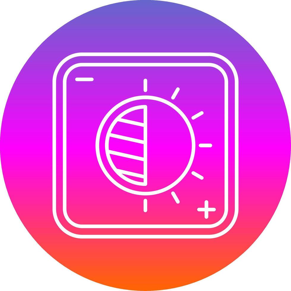 Contrast Line Gradient Circle Icon vector