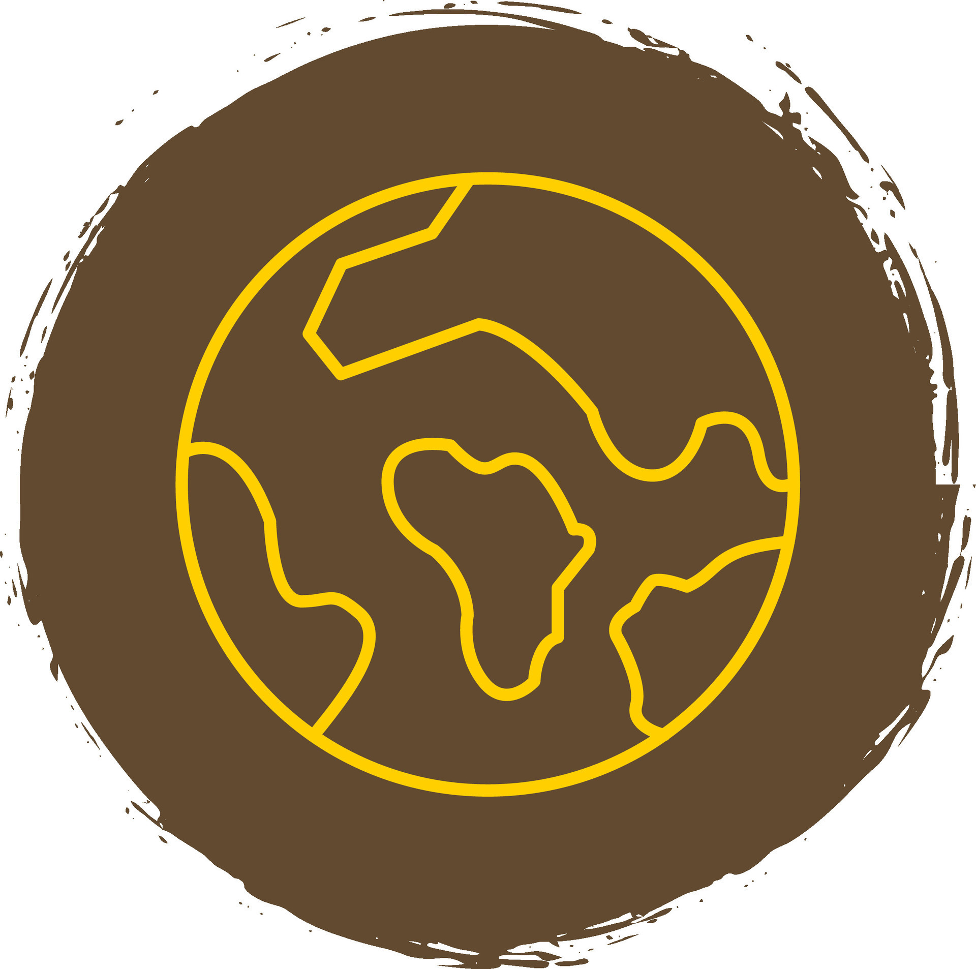 Earth Line Circle Yellow Icon 39184727 Vector Art at Vecteezy