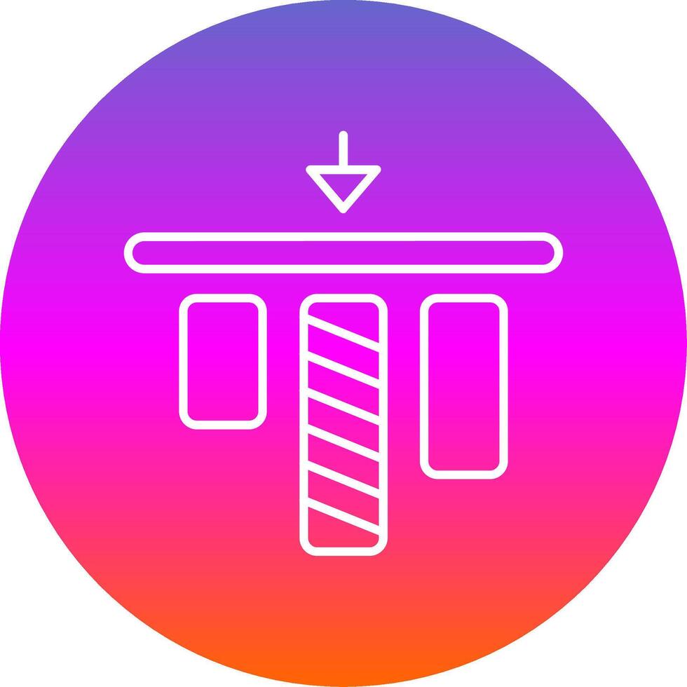 Top alignment Line Gradient Circle Icon vector