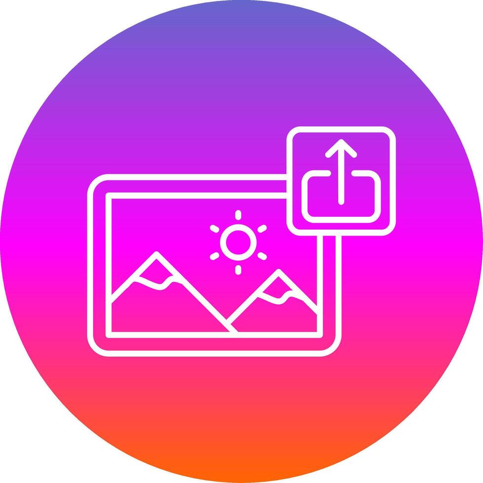 Export Line Gradient Circle Icon vector