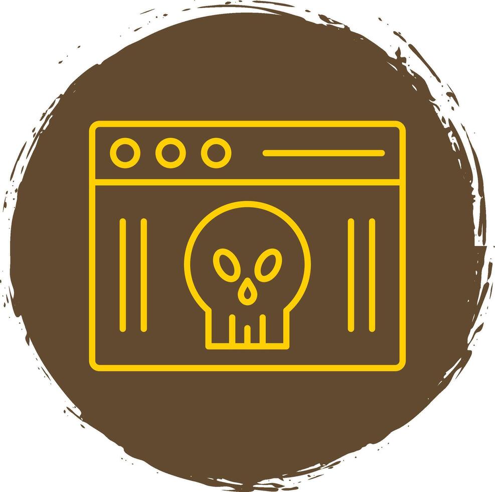 Webpage Line Circle Yellow Icon vector