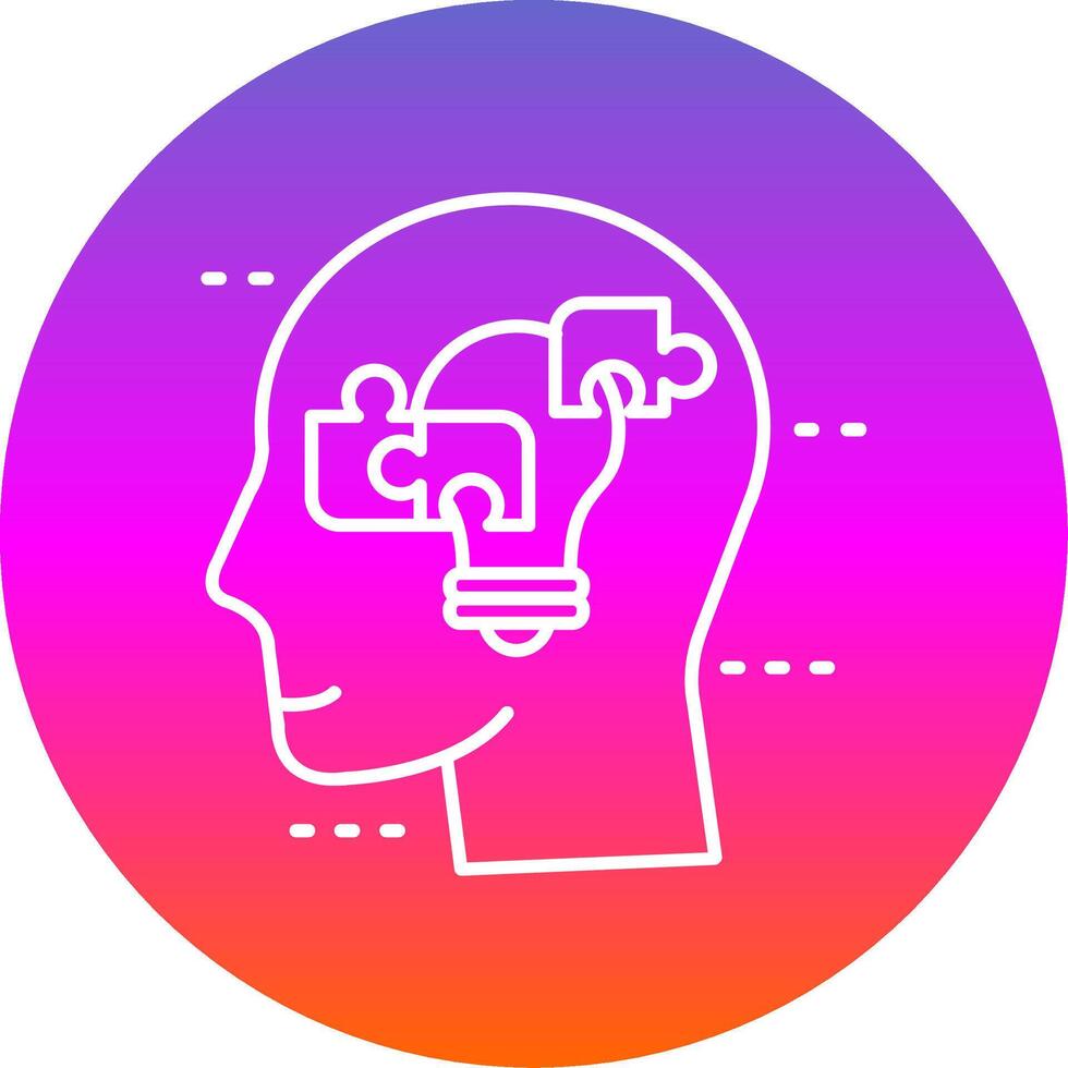 Solution Line Gradient Circle Icon vector