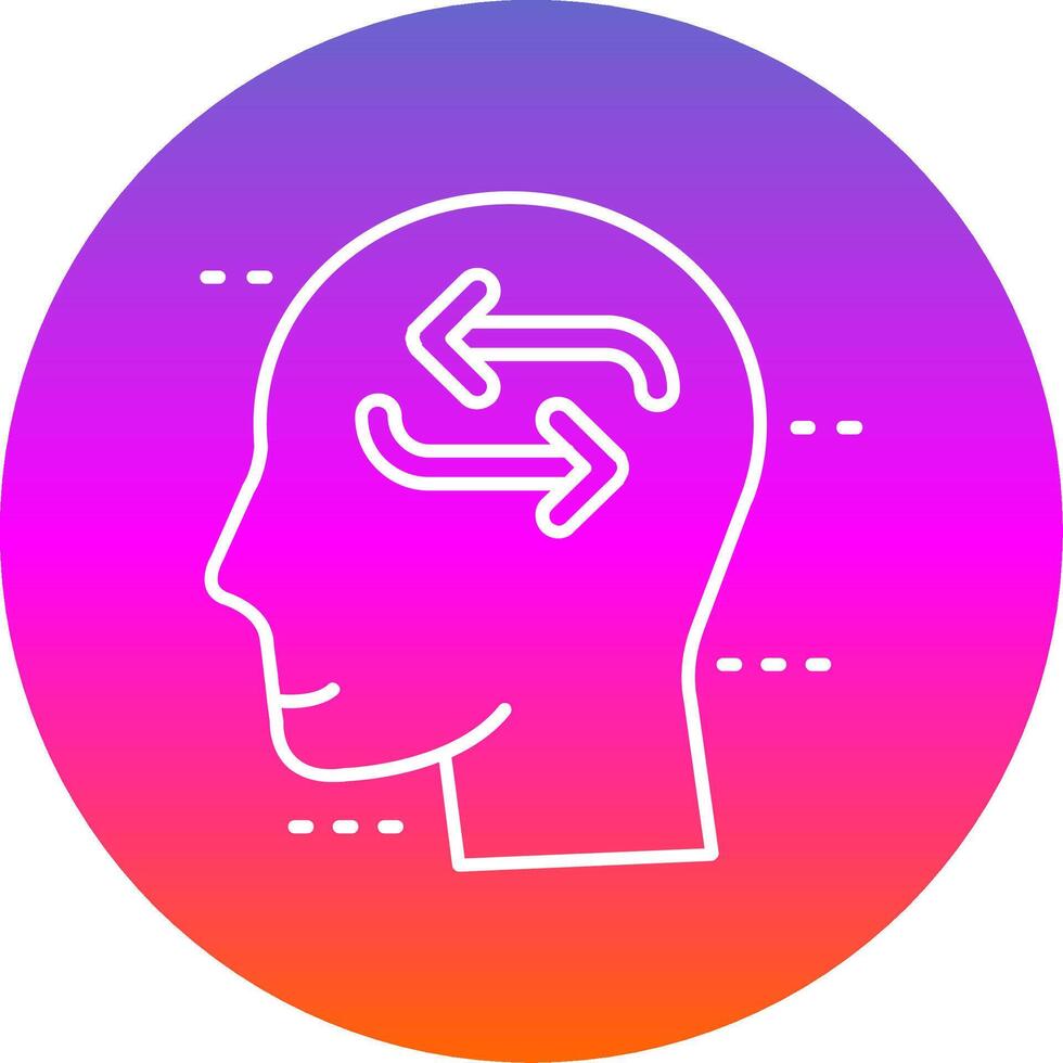Change Line Gradient Circle Icon vector