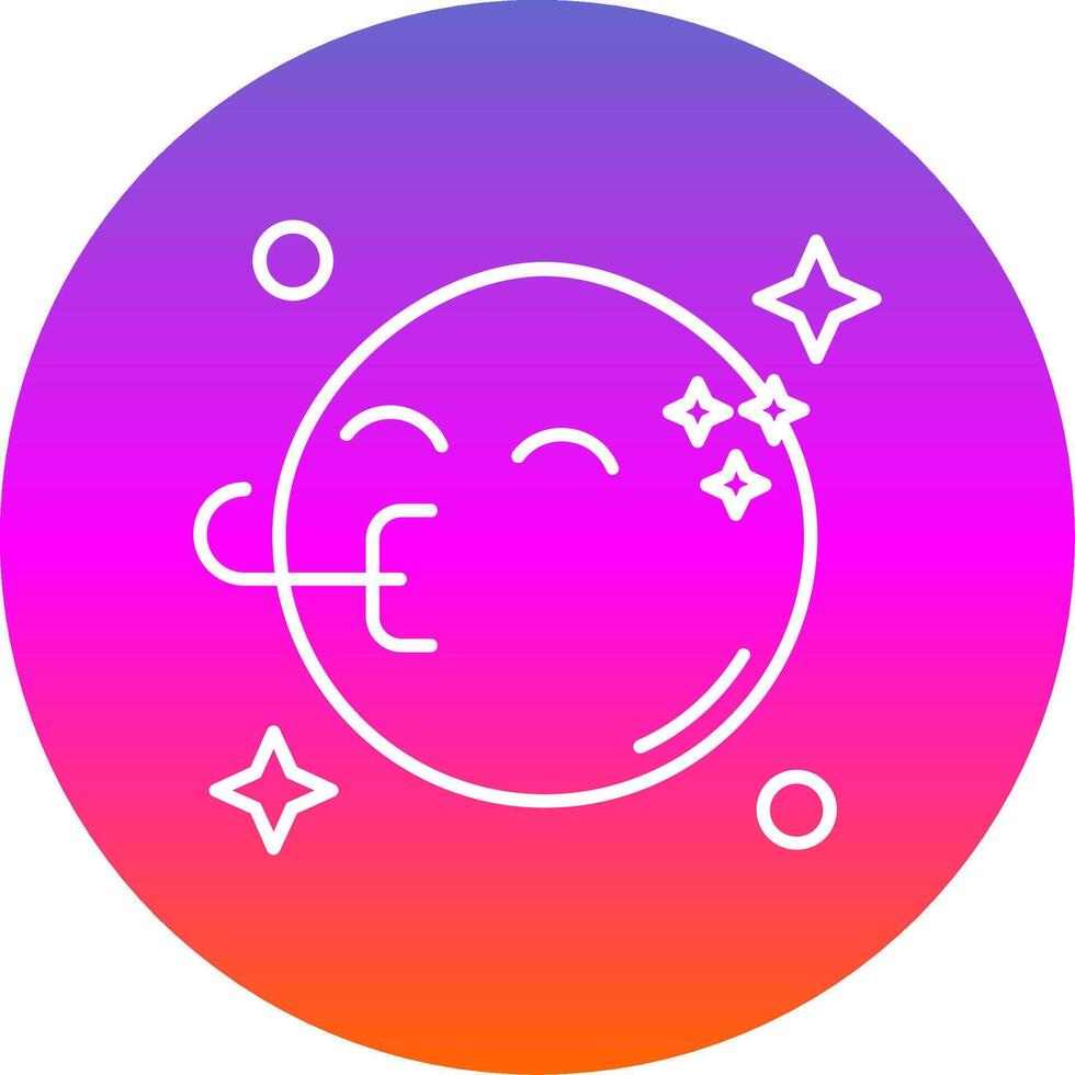 Congratulation Line Gradient Circle Icon vector