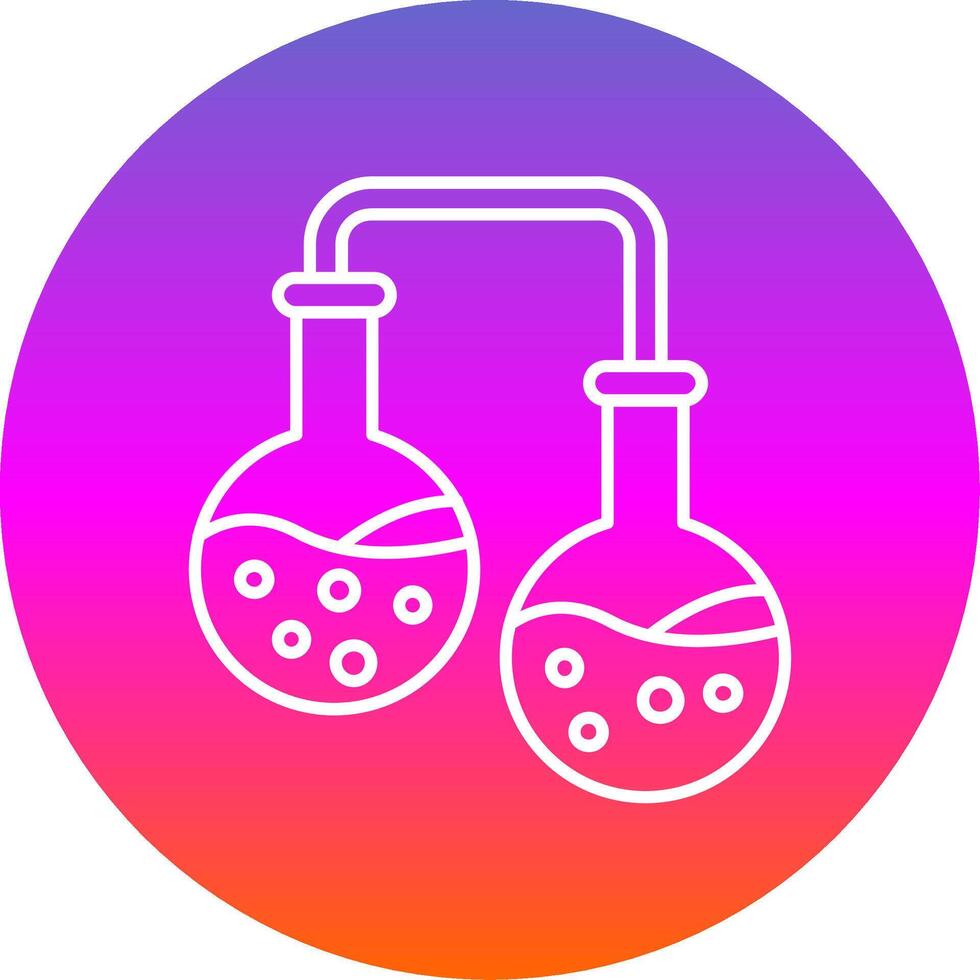 Experiment Line Gradient Circle Icon vector