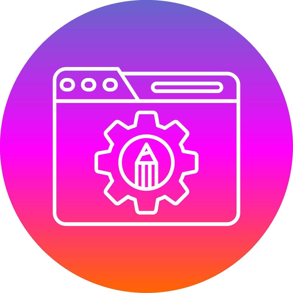 Settings Line Gradient Circle Icon vector
