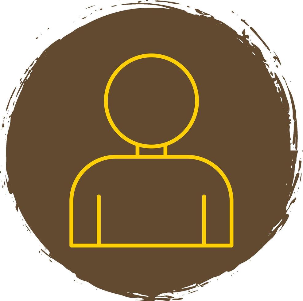 User Line Circle Yellow Icon vector