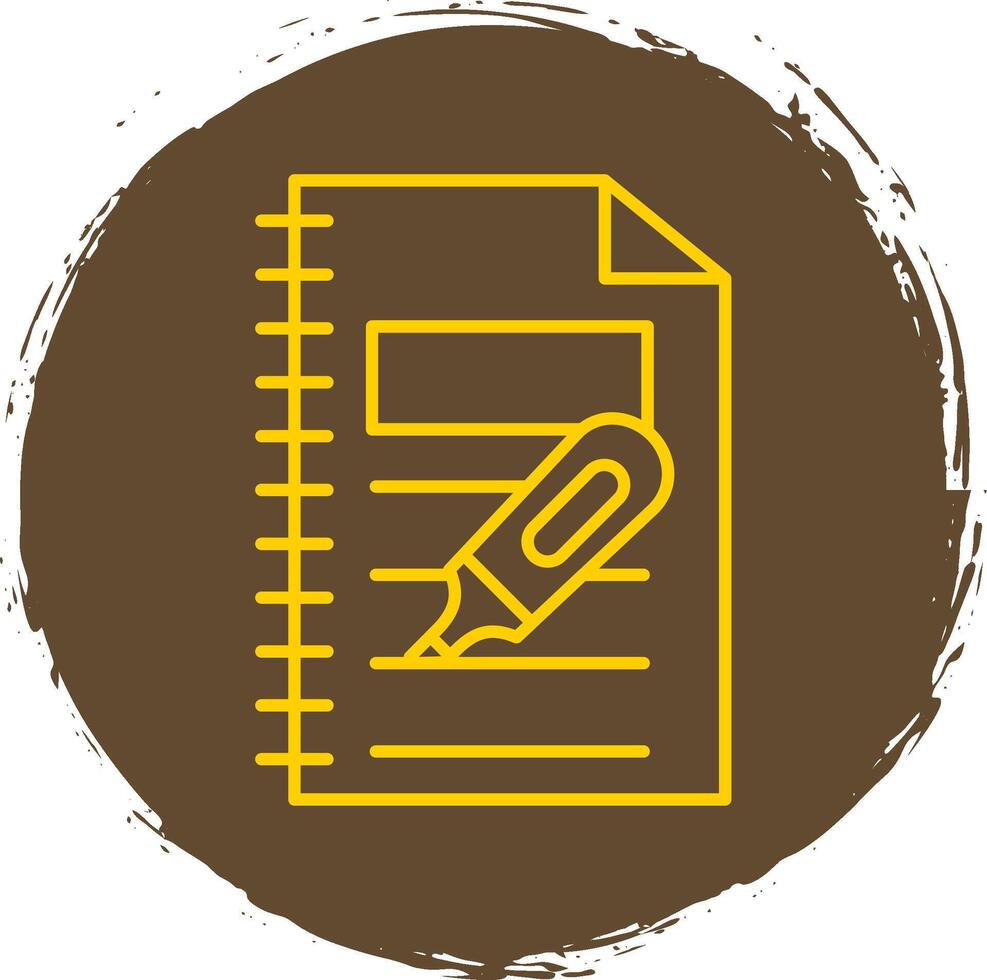Highlighter Line Circle Yellow Icon vector