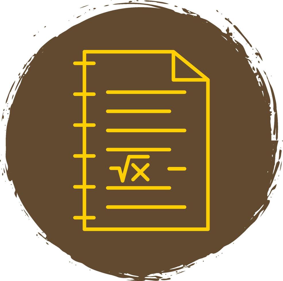 Math Line Circle Yellow Icon vector