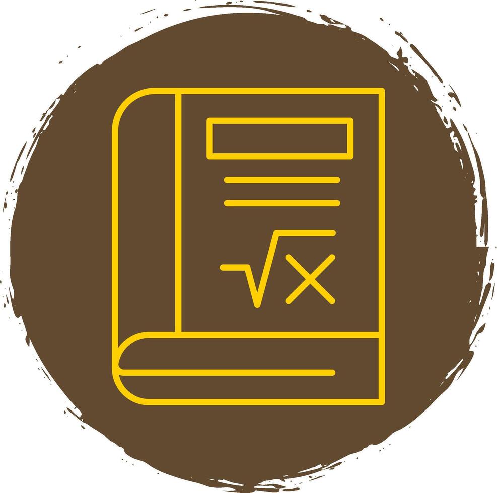 Book Line Circle Yellow Icon vector