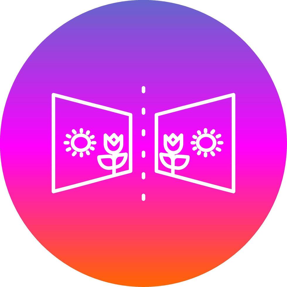 Flip Line Gradient Circle Icon vector
