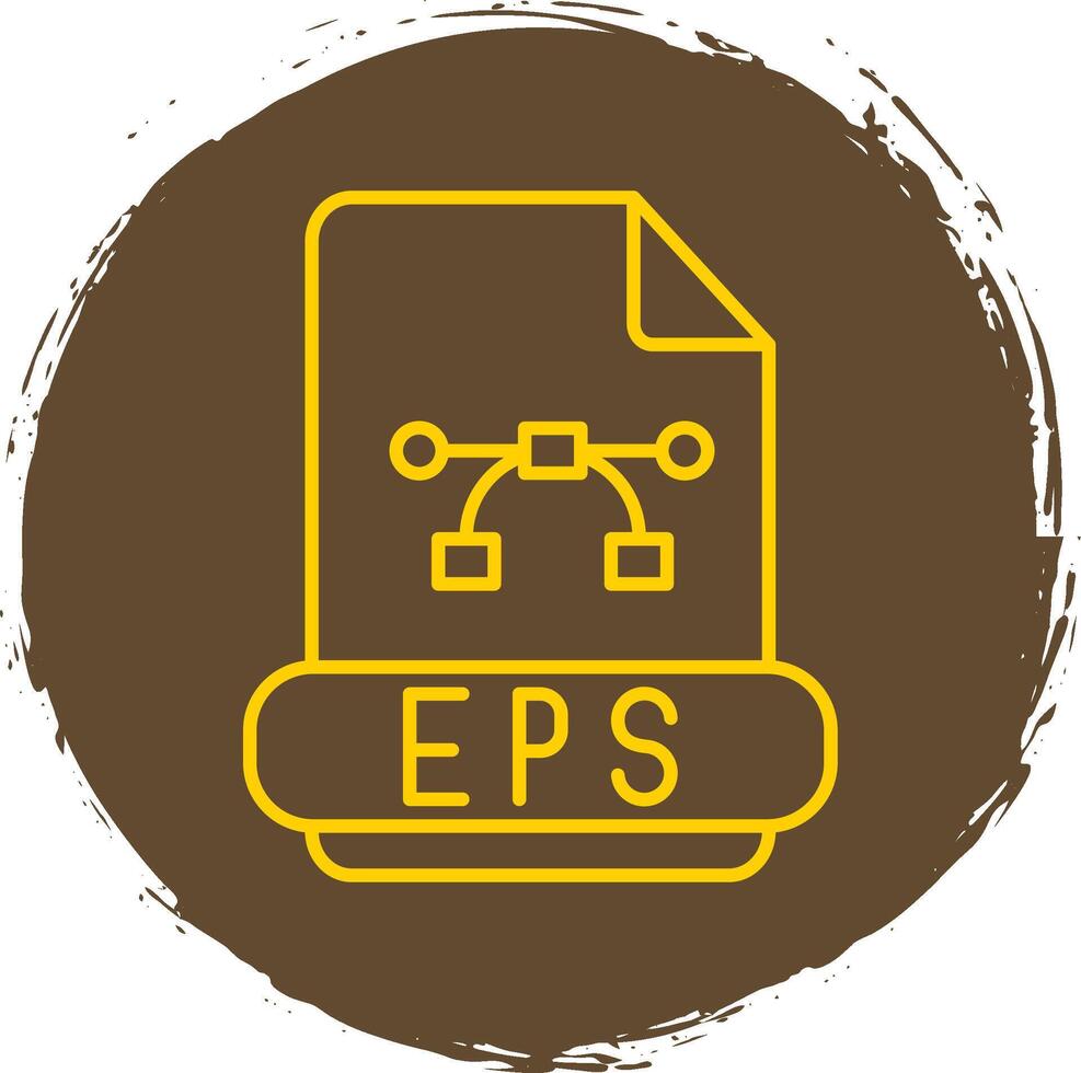 Eps Line Circle Yellow Icon vector