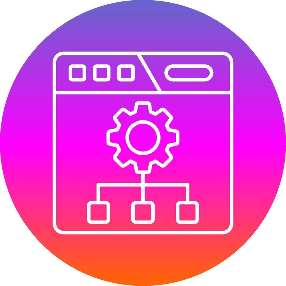 Setting Line Gradient Circle Icon vector