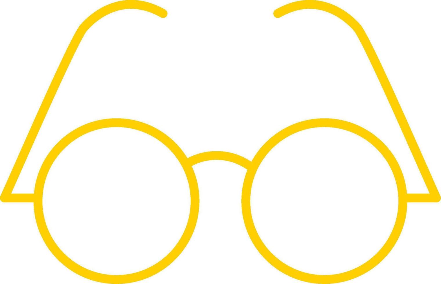 Eyeglasses Line Circle Yellow Icon vector