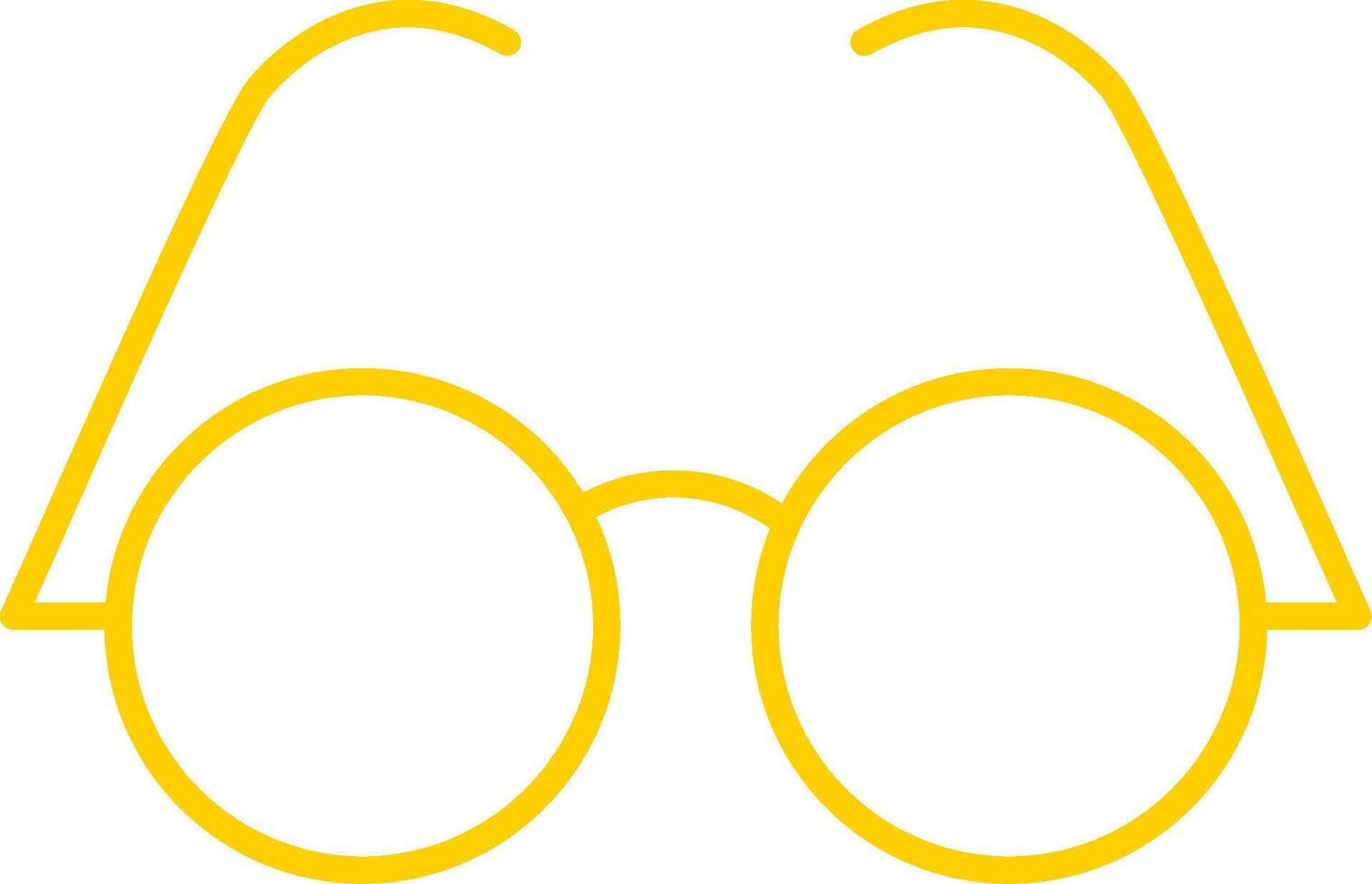 Eyeglasses Line Circle Yellow Icon vector