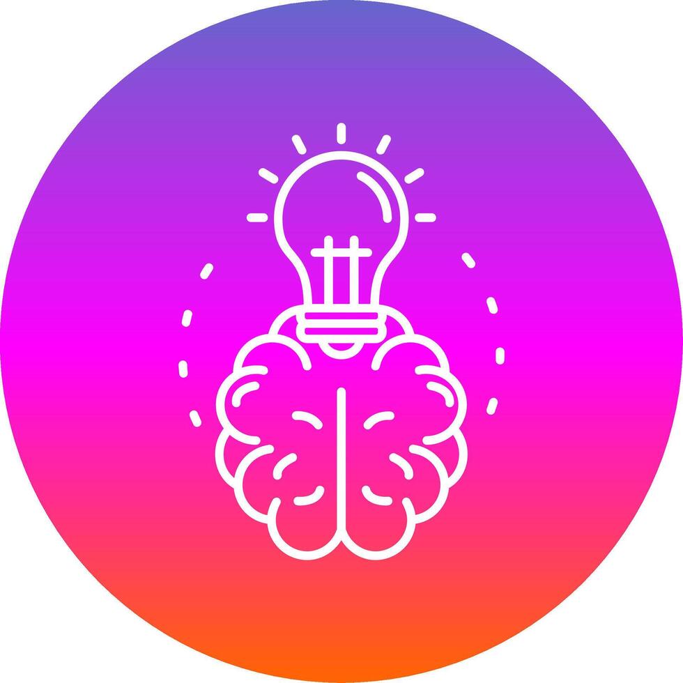 Brainstroming Line Gradient Circle Icon vector