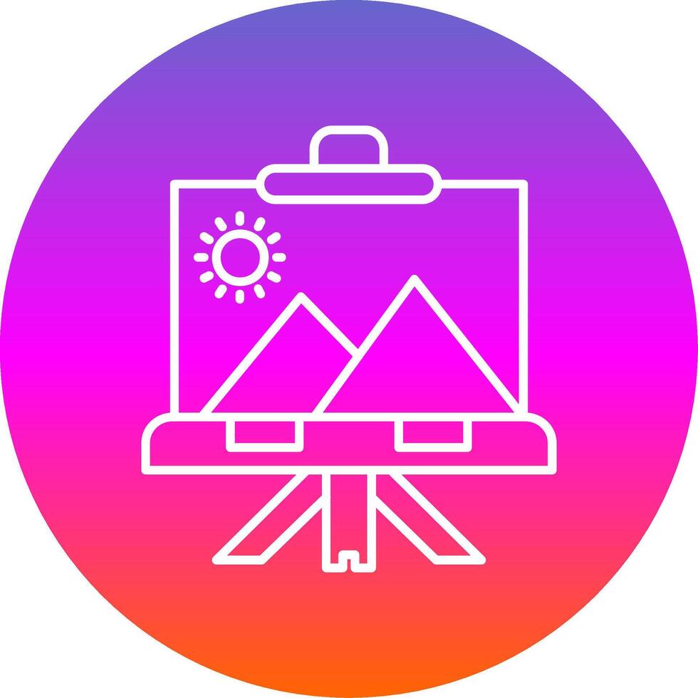 Canvas Line Gradient Circle Icon vector