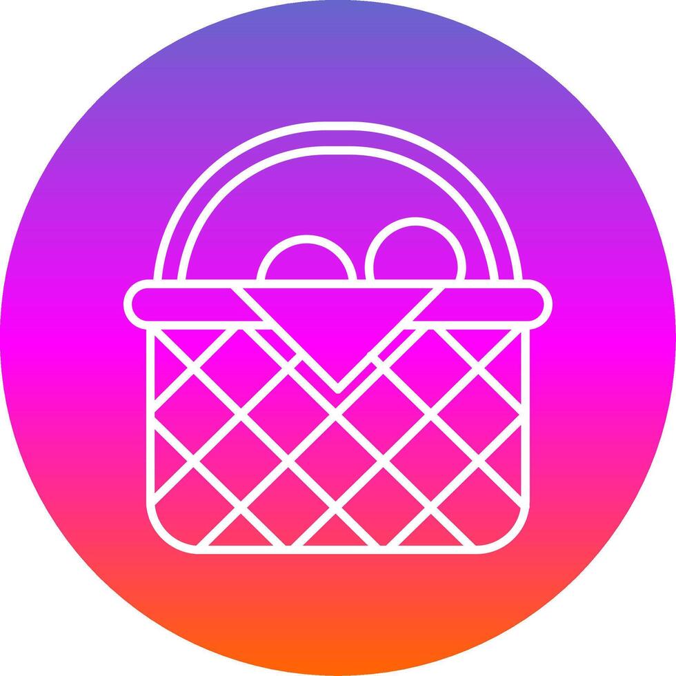 Basket Line Gradient Circle Icon vector