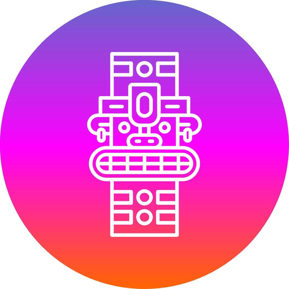 Totem Line Gradient Circle Icon vector
