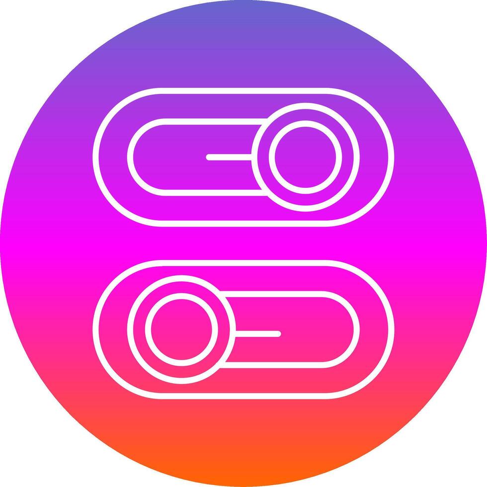 Switch Line Gradient Circle Icon vector