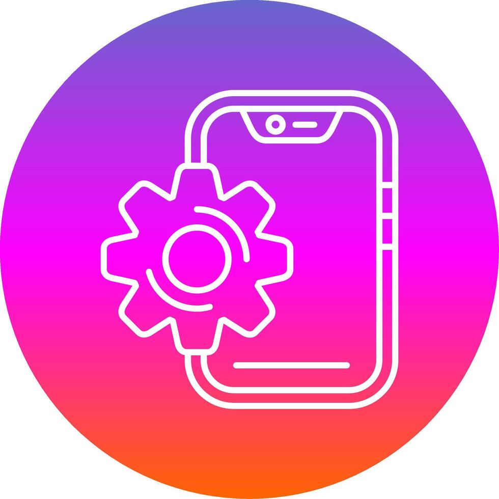 Setting Line Gradient Circle Icon vector