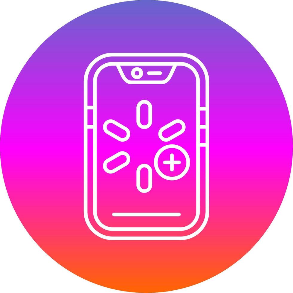 More Line Gradient Circle Icon vector