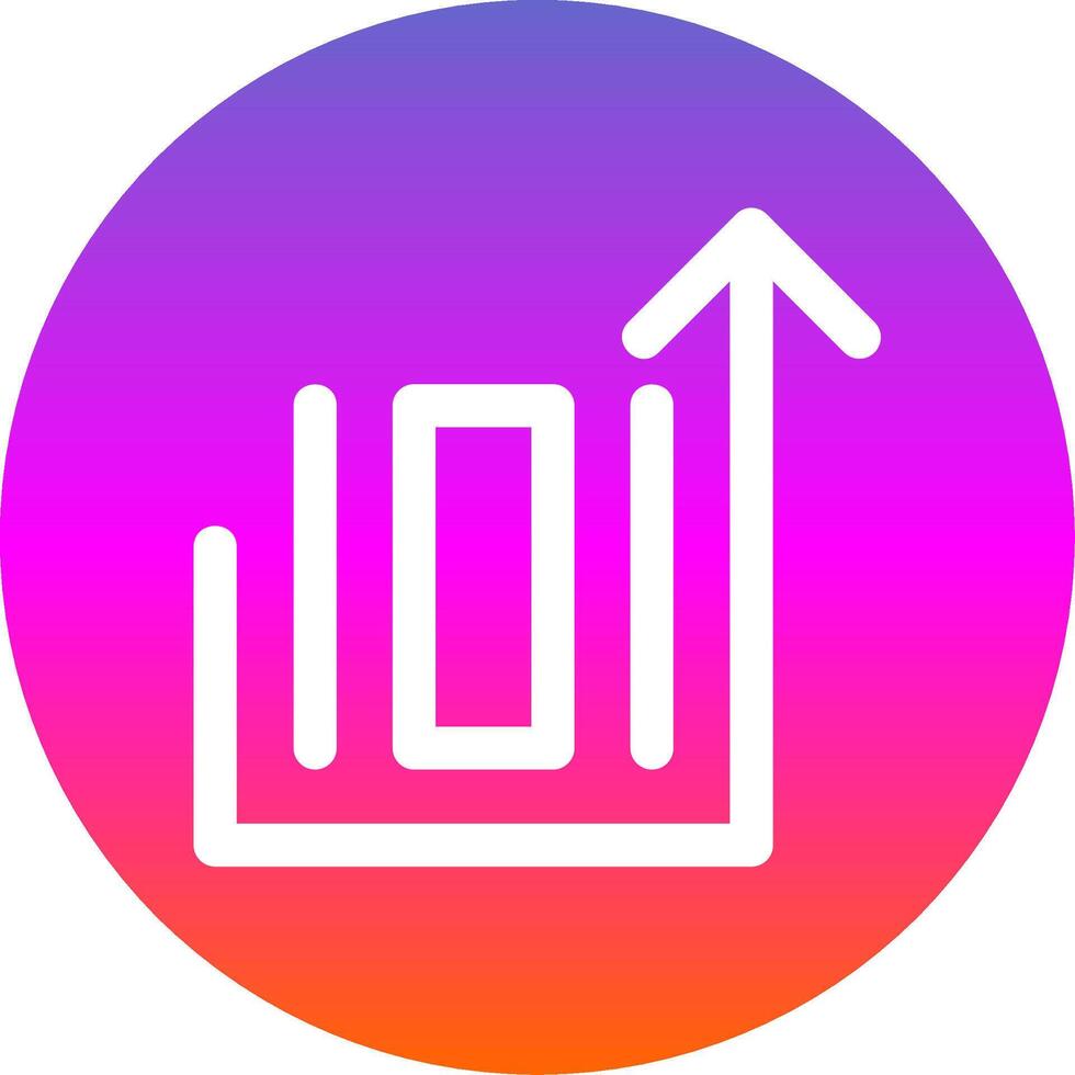 Deploy object Line Gradient Circle Icon vector