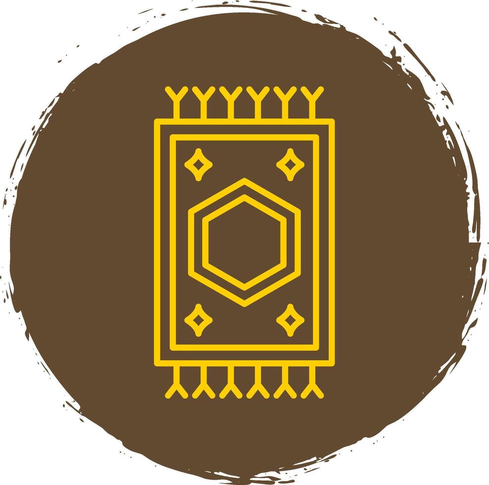 Carpet Line Circle Yellow Icon vector
