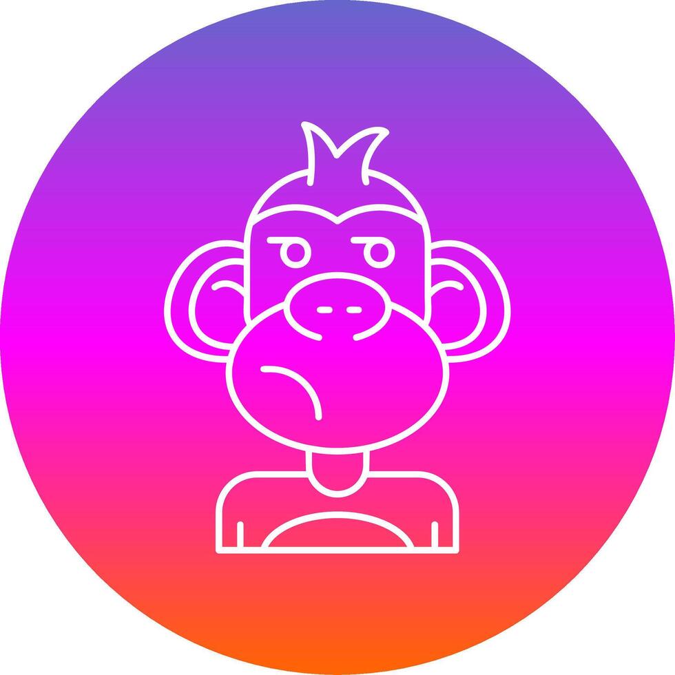 Suspicious Line Gradient Circle Icon vector