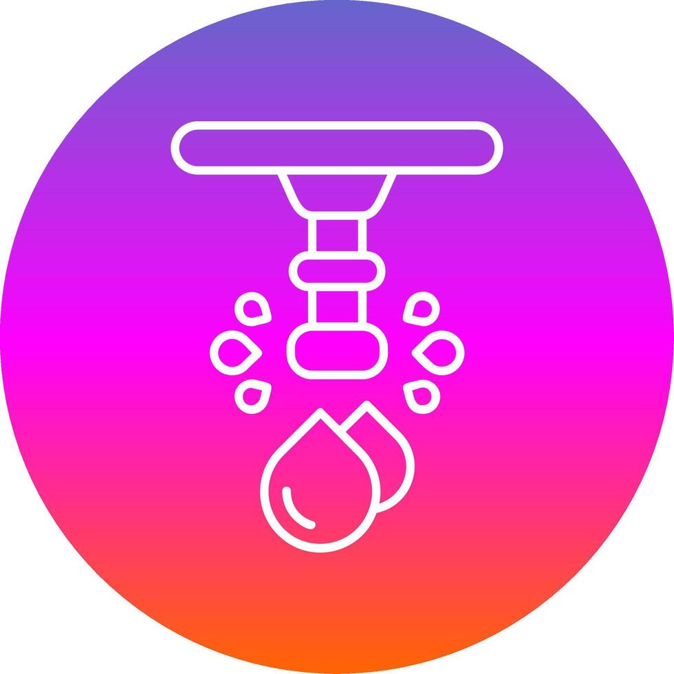 Water Line Gradient Circle Icon vector