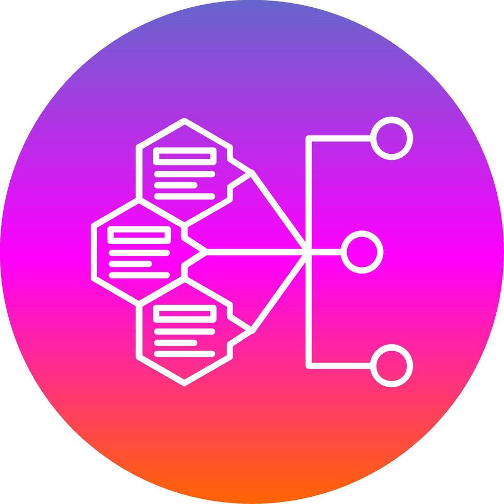 Index Line Gradient Circle Icon vector