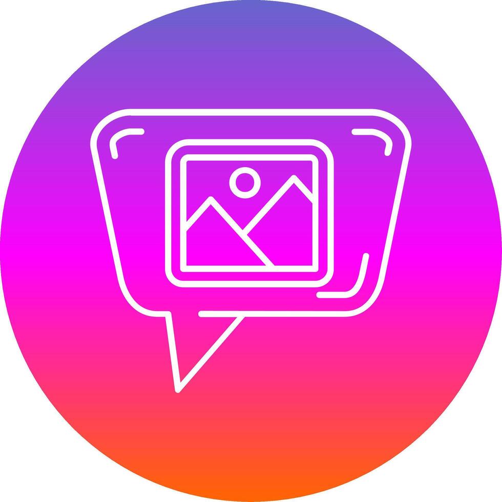 Image Line Gradient Circle Icon vector