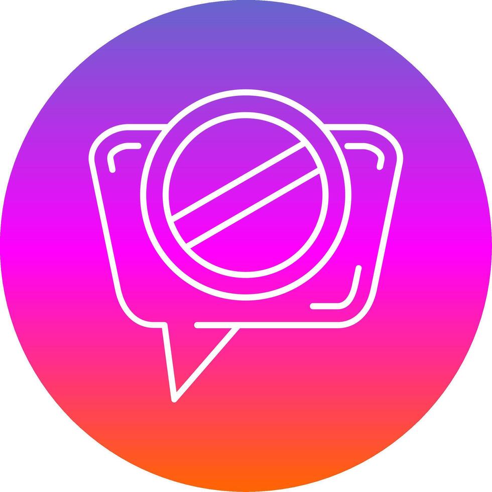 Blocked Line Gradient Circle Icon vector