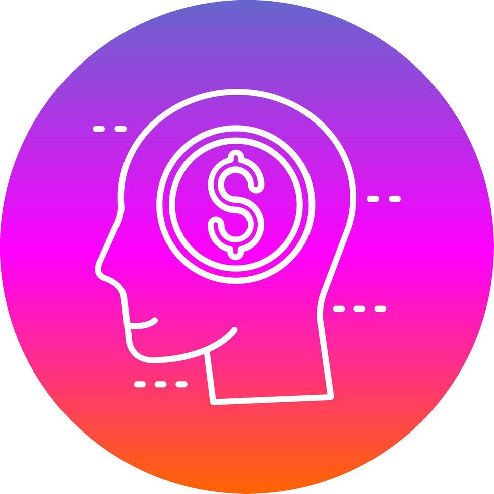 Greed Line Gradient Circle Icon vector