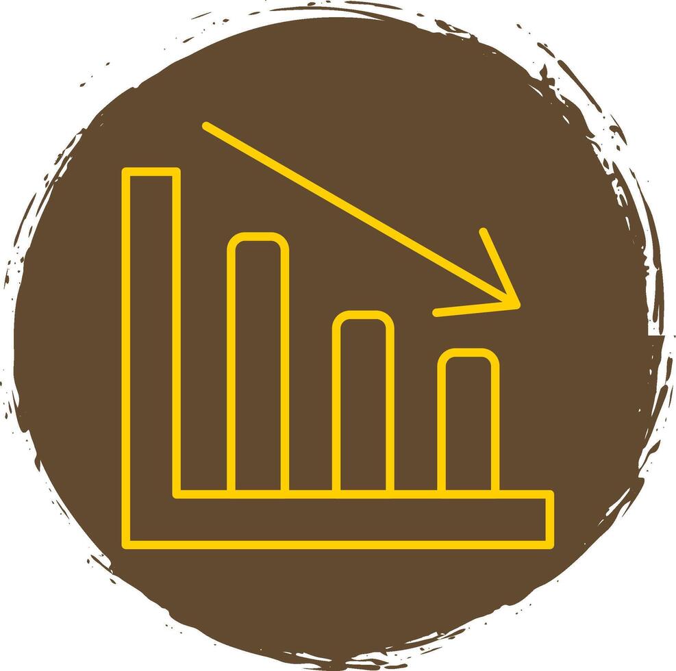 Line chart Line Circle Yellow Icon vector