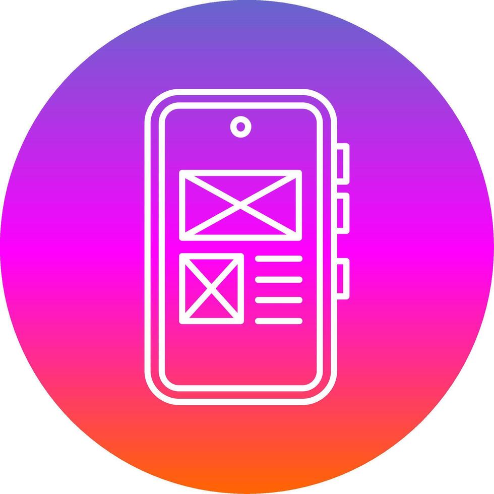 UI desgin Line Gradient Circle Icon vector