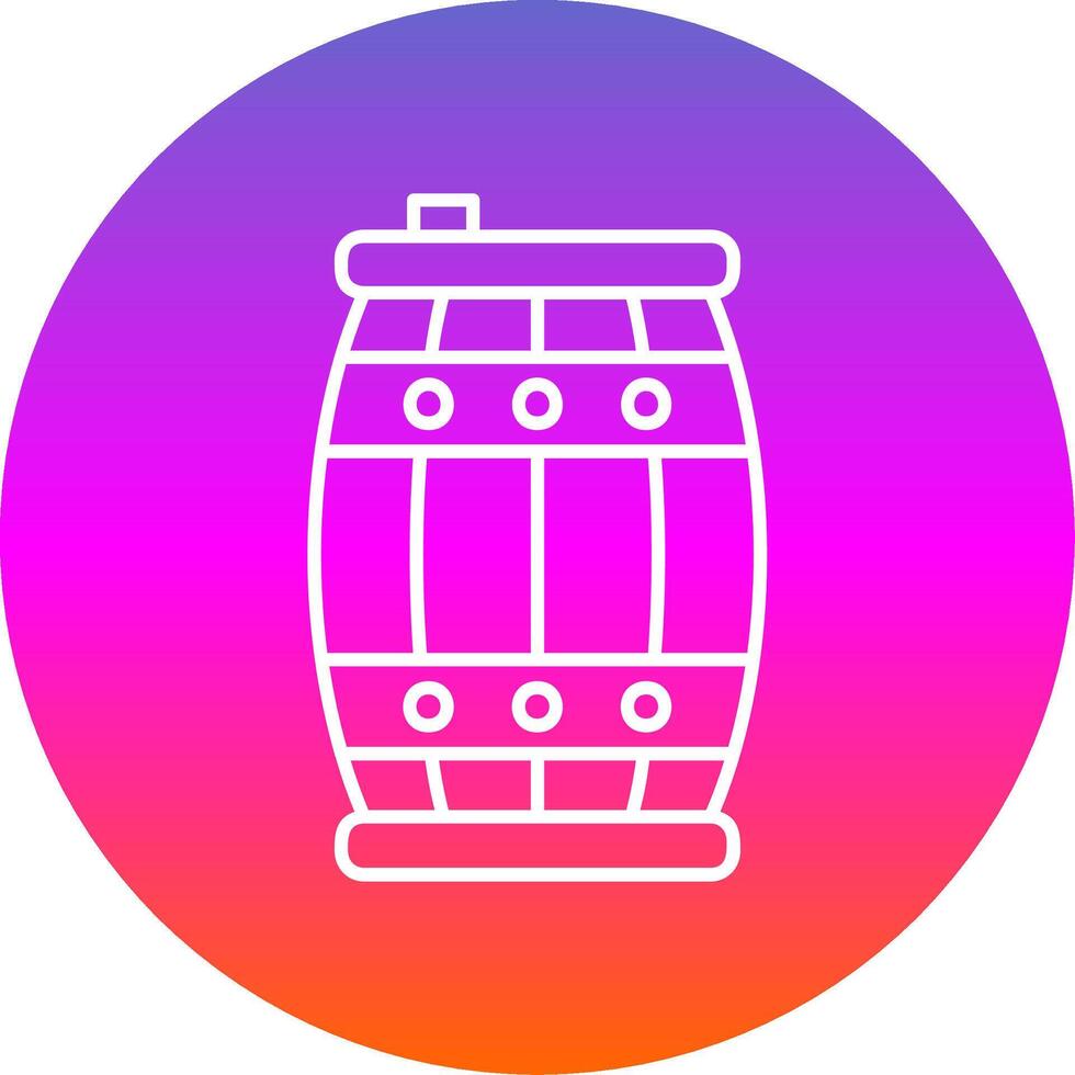 Barrel Line Gradient Circle Icon vector