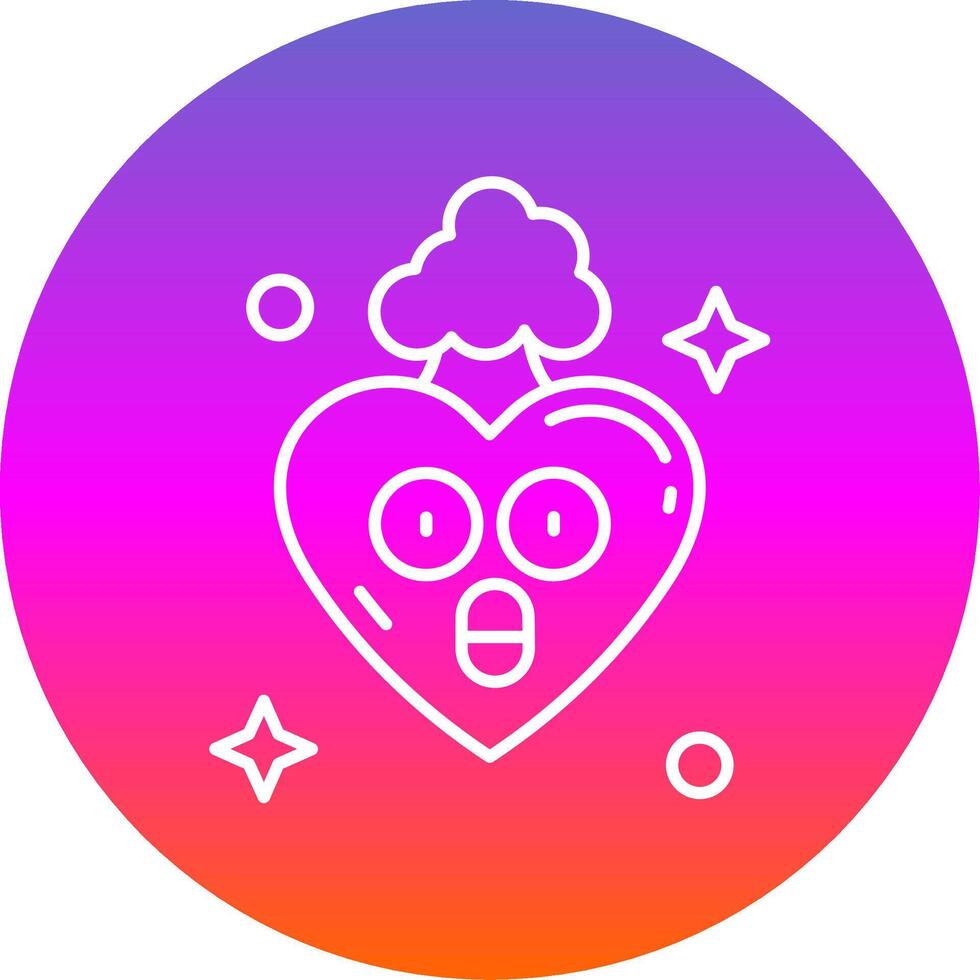 Exploding Line Gradient Circle Icon vector