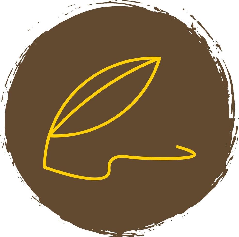 Quill Line Circle Yellow Icon vector