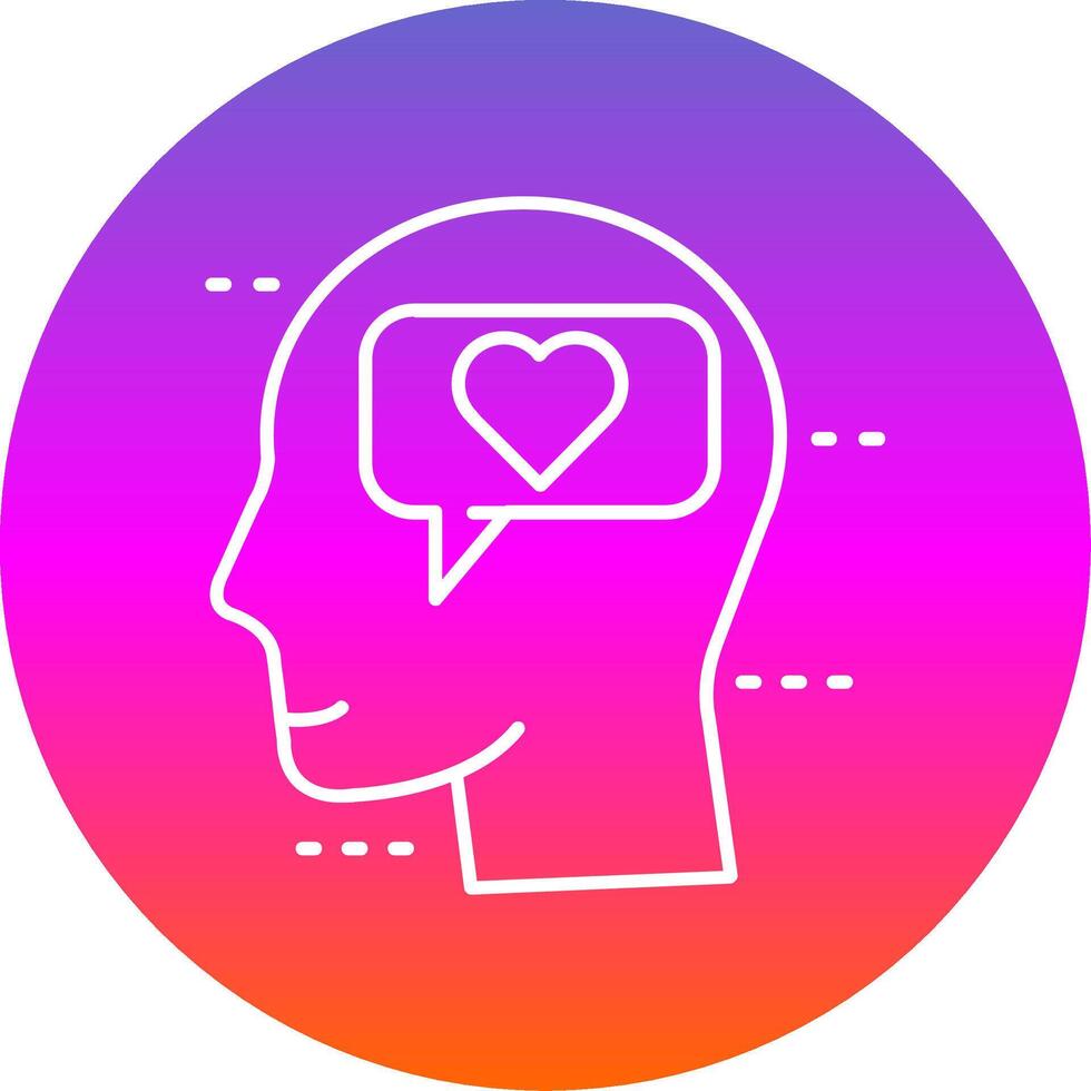 Dialog Line Gradient Circle Icon vector